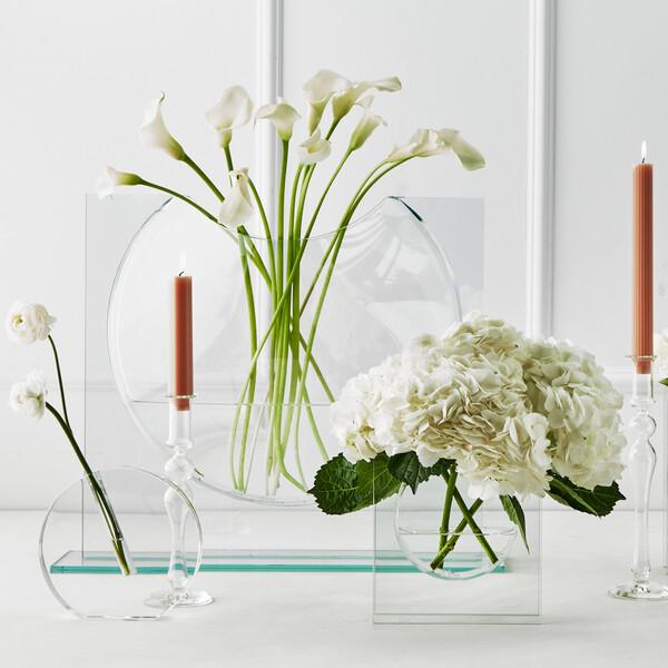 Elegant Glass Ellipse Vase