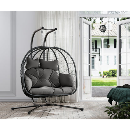 Two-Seater Rattan Egg