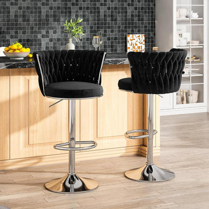 Manhattan Velvet Adjustable Bar Stool