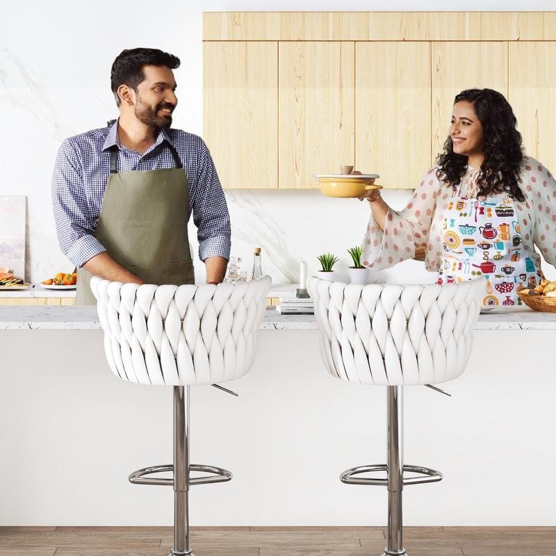 Manhattan Velvet Adjustable Bar Stool