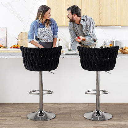 Manhattan Velvet Adjustable Bar Stool