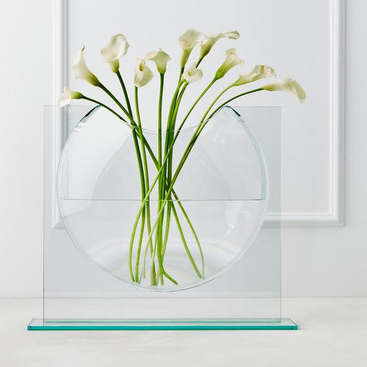 Elegant Glass Ellipse Vase