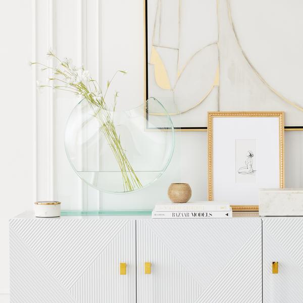 Elegant Glass Ellipse Vase